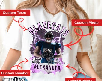 Custom Football Bootleg Shirt, Bootleg Tee, Custom Baseball Shirt, Custom Basketball Shirt,Custom Boyfriend Shirt,Team Player