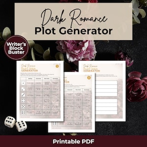 Plot Generator for Dark Romance Authors | Writer's Block Story Ideas | Romance Trope Game | Creative Writing Template | Novel Brainstorming
