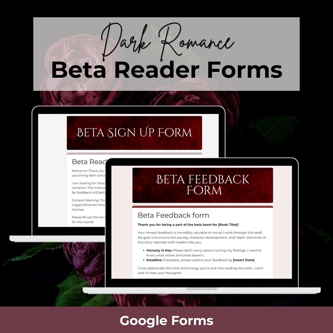 Dark Romance Beta Reader Bundle | Google Forms Sign up & Feedback ...