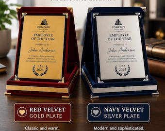 Personalized Award Plaque, Custom Recognition Plaque, Employee Appreciation Gift