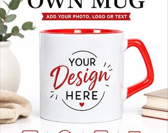 Custom Mug, Personalized Coffee Mug, Design Your Own, Photo Logo Text Ceramic Cup