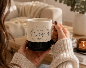 Personalized Photo Mug, Two Tone Coffee Cup, Picture Gift for Couples, Birthday, Anniversary