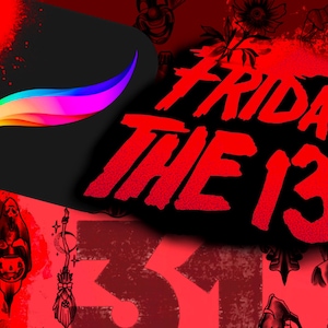 Friday the 13th flash Digital Stamp set