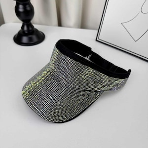 Crystal Rhinestone Womens Visors - Etsy display picture 2