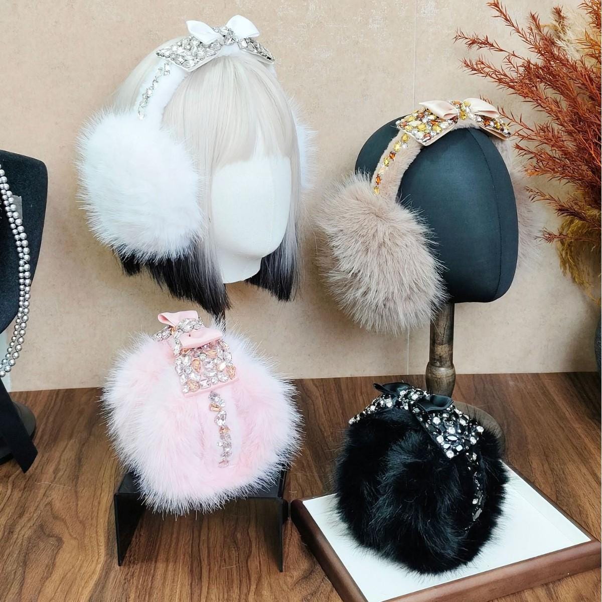 Rhinestone Earmuffs - Etsy