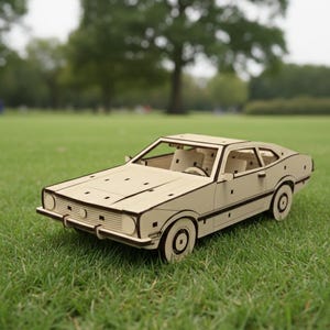 Ford Maverick Classic Car SVG | Retro Coupe 3D Puzzle | American Style Auto Laser Cut Files | Vintage Car Model DXF