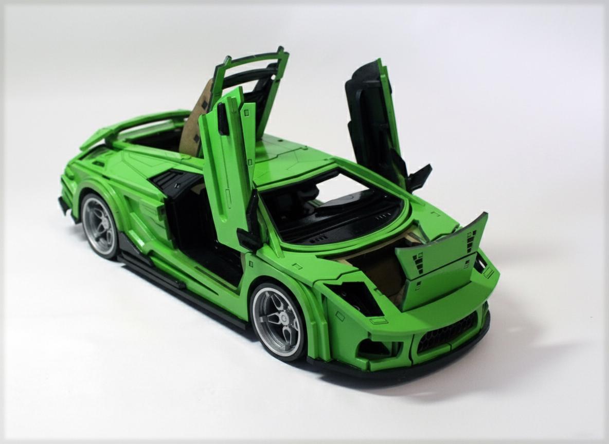 Exotic Supercar Wooden Model Kit | Italian Sports Car 3D Puzzle