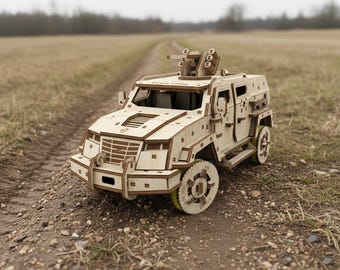 Tactical Armored Truck SVG | 3D Puzzle Laser Cut Files (Digital Download)