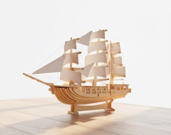 1/100スケール DIY 古代木製帆船（組み立て説明書付き） - Etsy 日本