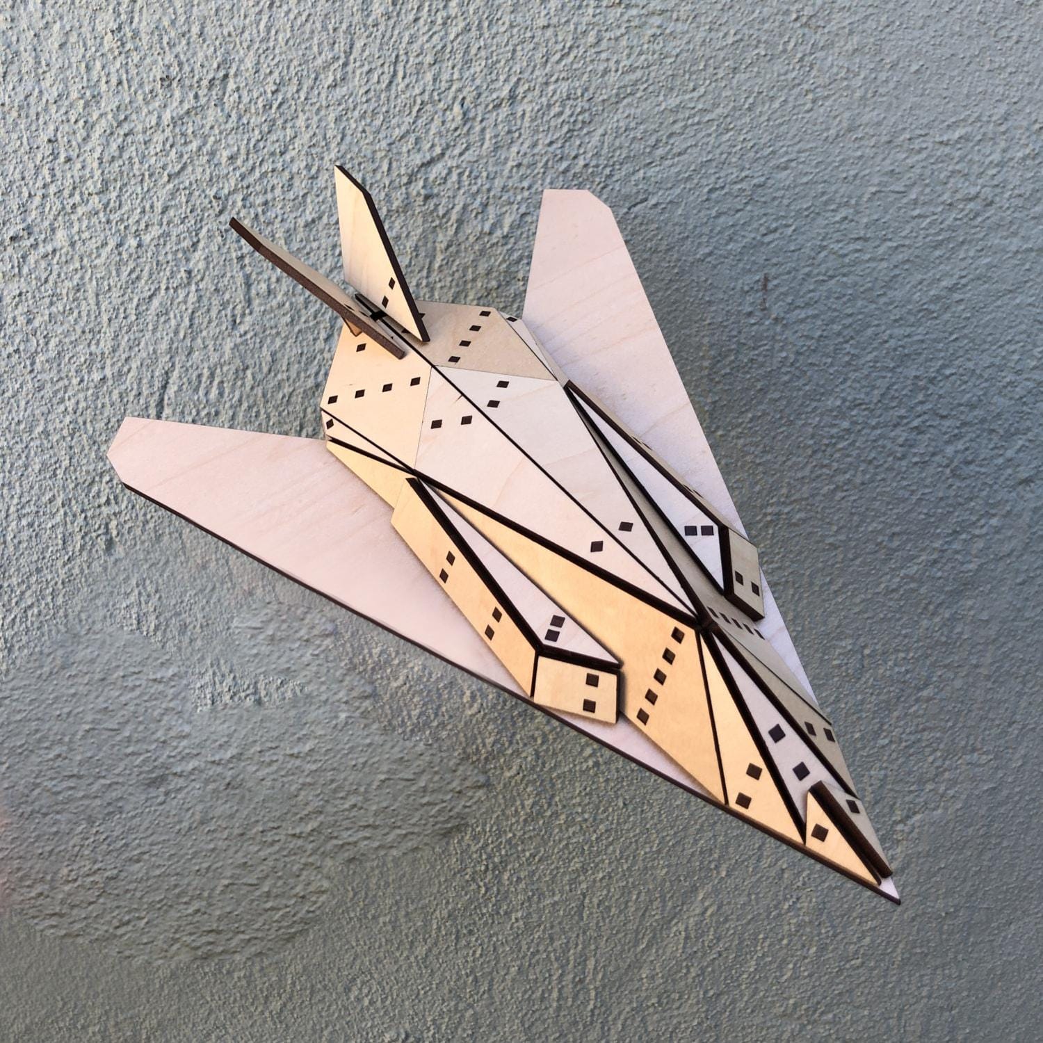 Lockheed F-117 Nighthawk Laser Cut File: 3D Wooden Model (digital ...