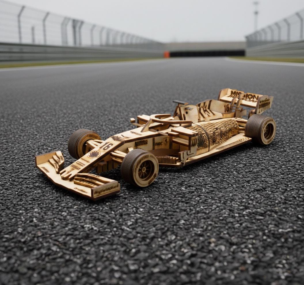 Formula Race Car 3D Puzzle Laser Cut Files, Grand Prix Model SVG