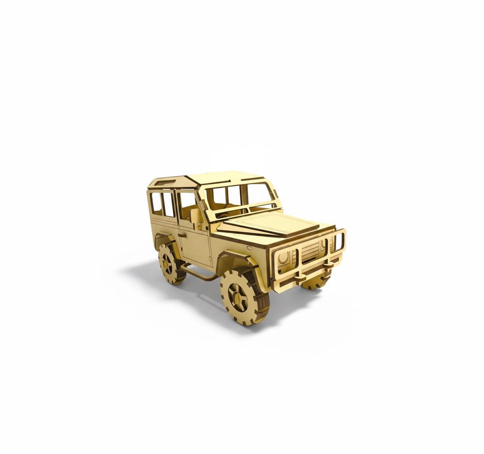 Land Rover Defender 3D Model Laser Cut File, Wooden Car SVG DXF ...