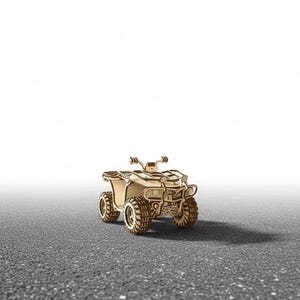 3D ATV Laser Cut Files | Quad Bike Wood Puzzle SvG | Off Road Vehicle Model DXF | DIY Mechanical Toy Plan for Glowforge | Plywood Vector image 3