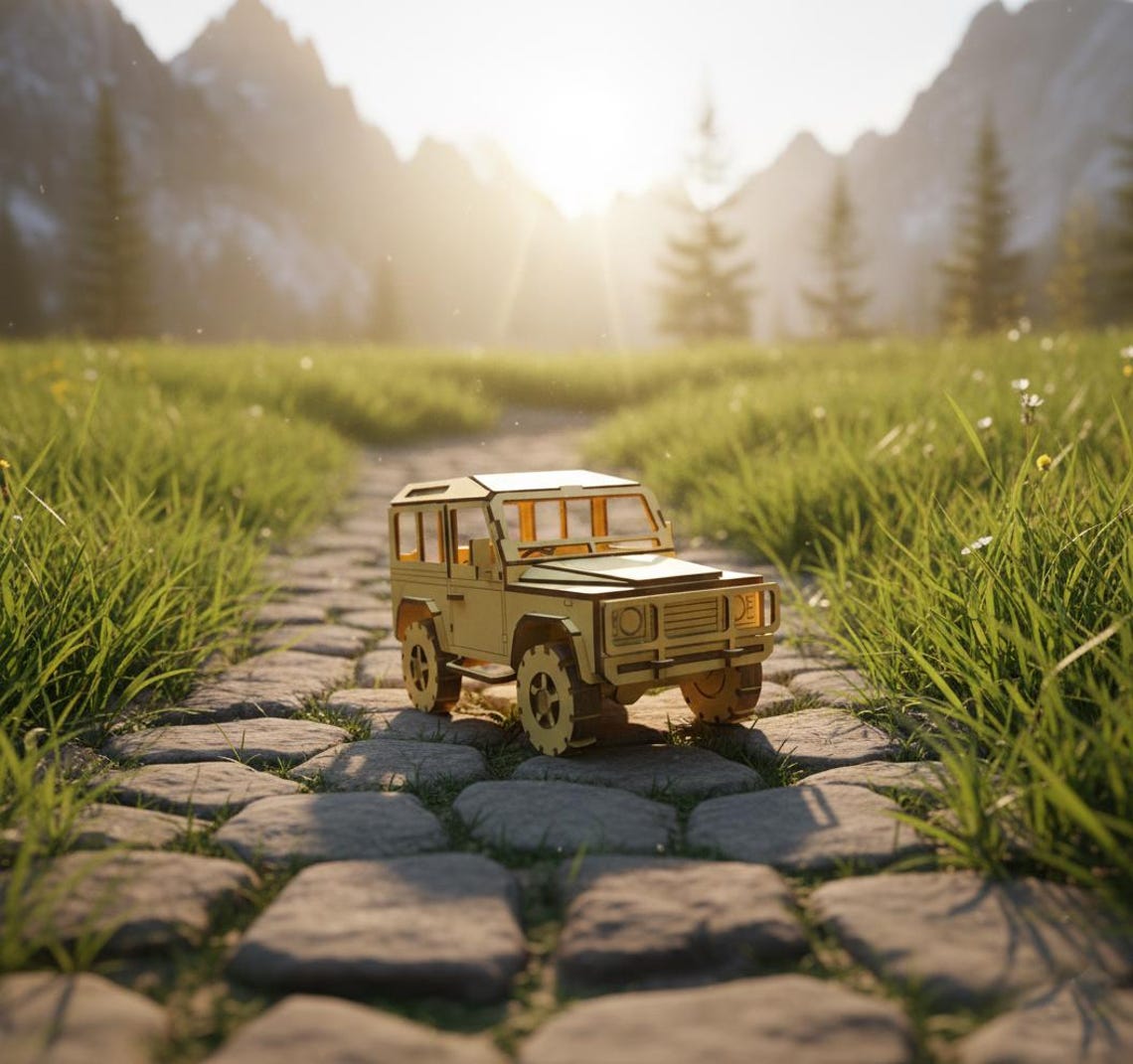 Land Rover Defender 3D Model Laser Cut File, Wooden Car SVG DXF ...