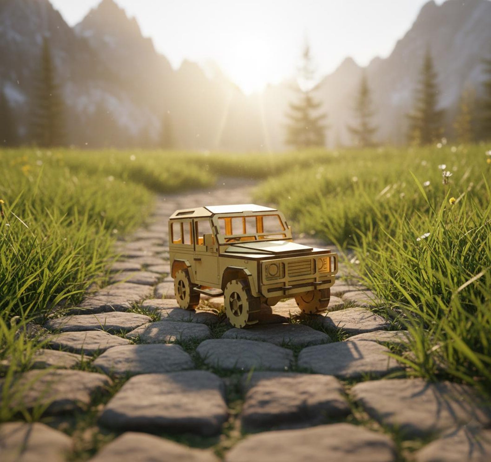 Land Rover Defender 3D Model Laser Cut File, Wooden Car SVG DXF ...