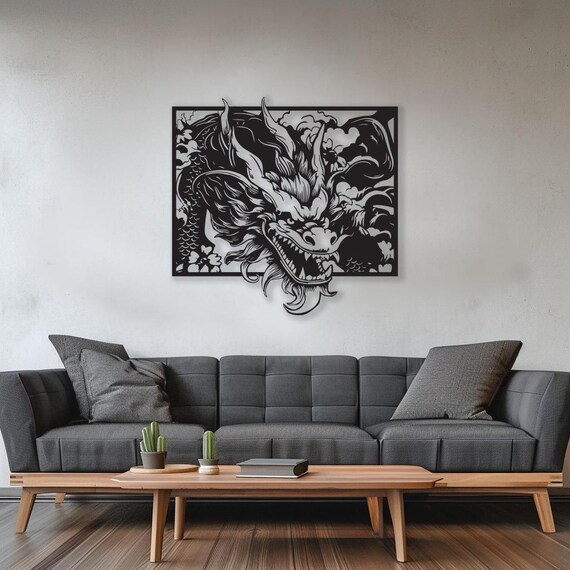 Dragon Wall Art Laser Cut File, Fantasy Decor (digital Download