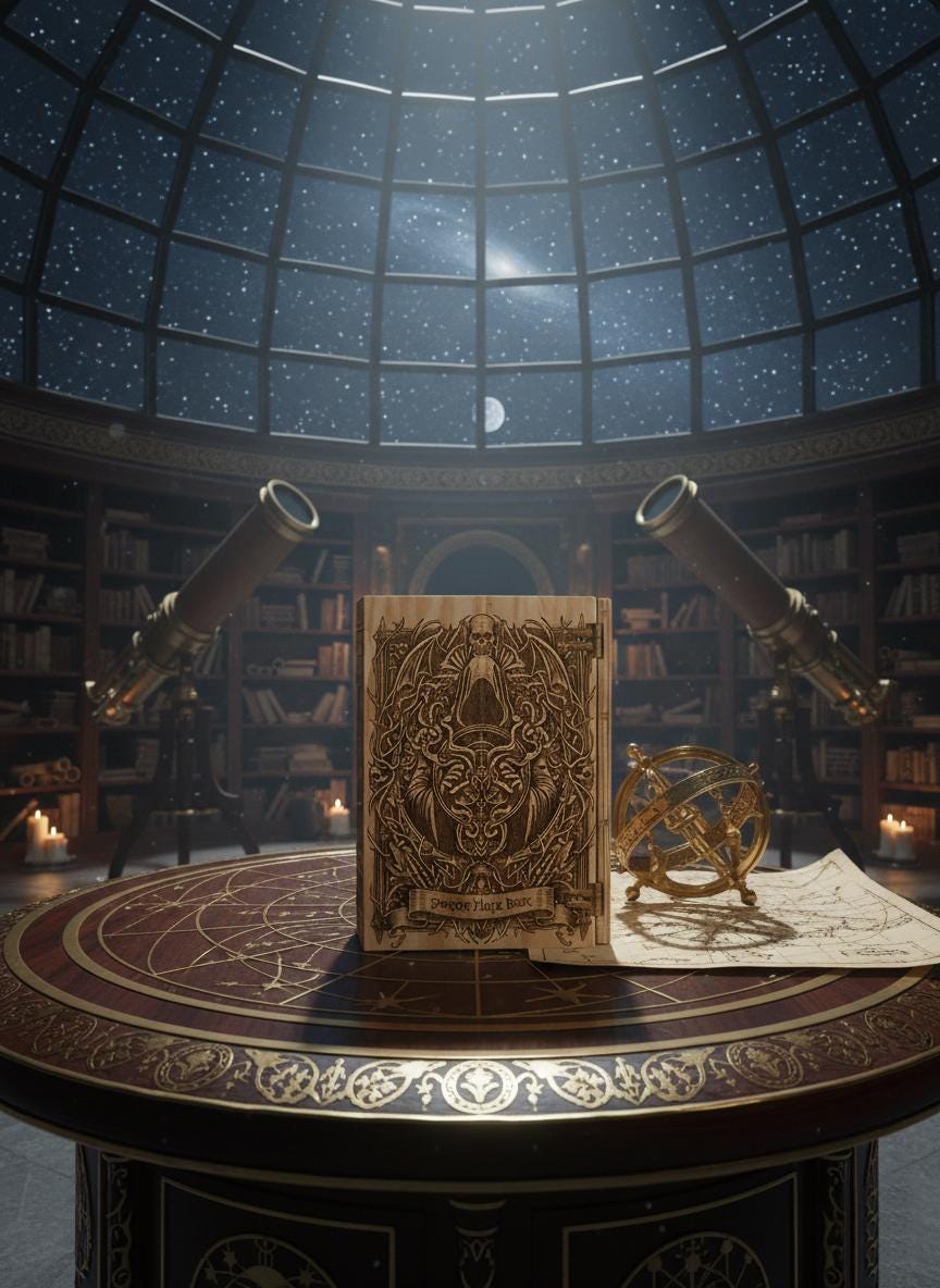 Necromancer Grimoire Book Box SVG | Gothic Skull Dice Storage (digital ...