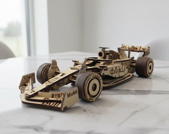 Grand Prix-raceauto SVG | Formule racemodel DXF | F1-stijl 3D-puzzel | Houten supercarkit, motorsportcadeau | Lasergesneden bestanden | Glowforge