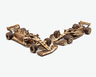 Race Car 3D Puzzle SVG | Laser Cut Wood Model Files (Digital Download)