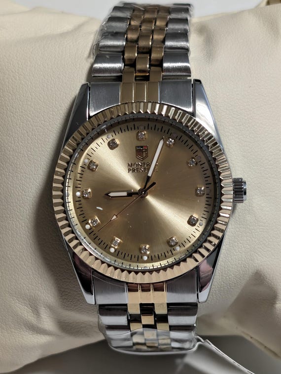 Montres Prestige Gold Watch with Crystal Accents Montres Prestige MPW-0133 Men main image 3