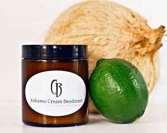 Kokomo Cream Natural Deodorant - Handmade Creamy, Dreamy Tropical Organic- 2 oz or 5.25 oz