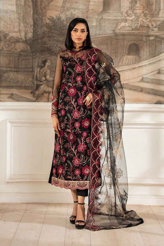 red eid dress Red Anarkali Dress Long Gown Pakistani Eid Suit Indian Dress Wedding Wear salwar
