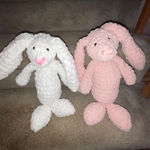 Handmade Crochet Bunny Plush: Amigurumi Stuffed Animal