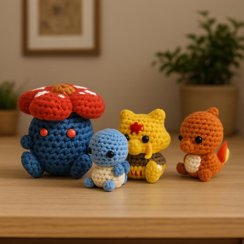 62 In 1 Mini Pokemon Crochet Pattern PDF Bundle, PDF Digital Download - Pikachu, Charmander, Squirtle & Bulbasaur and many more image 8