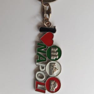 Italian City Naples Themed Keychain Show Your Love for Napoli Collectible City Keychain Napoli Theme Travel Accessory