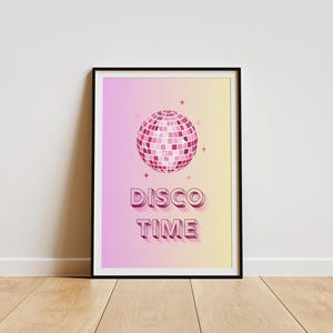Retro Disco Time Poster: 70s Dance Party Wall Art