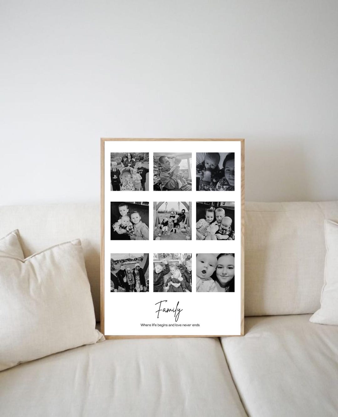 Personalised Family Photo Collage Print | Custom Photo Gift | Wall Art ...