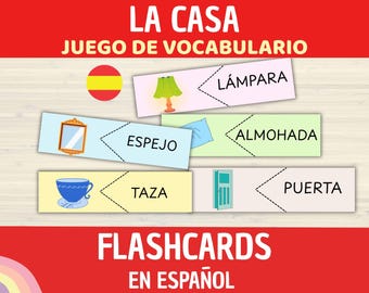 Spanisch Wortschatz Spiel zum Lernen - Printable Instant Download Zweisprachiges Klassenzimmer PDF für Erwachsene, Jugendliche & Kinder