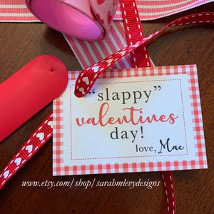 Slappy Valentines Day Slap Bracelet Valentines Cards Personalized with Name