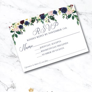 Custom Designed Classic Wedding Invitation RSVP Card // Printable Invitation Card INSERT 3.5x5"