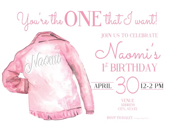 Personalised Grease Birthday Party Invitations By TheCardZoo-1029957