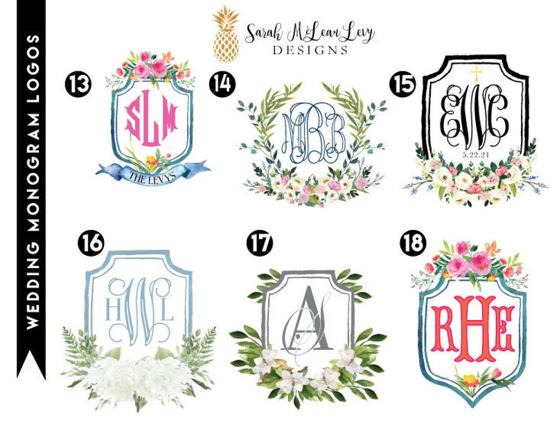 Semi Custom Digital Wedding Logo Party Logo Wedding image 3