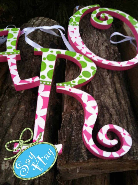 Items similar to Pattern Letters personalized in the pattern of your