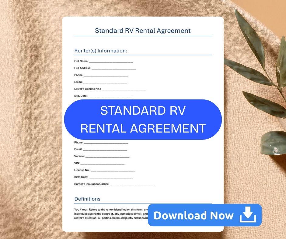 Editable RV Rental Agreement Template: Camper & Motorhome Contract - Etsy