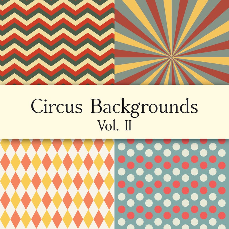 Circus Backgrounds Vol. II - Etsy