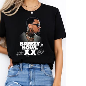 Chris Brown Breezy Bowl XX Shirt | Stadium Tour Graphic Tee | Unisex Black Concert T-Shirt | Music Artist Fan Merch | Streetwear Hip Hop Top