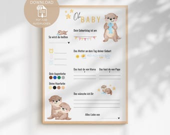 Profil gry „Baby Shower” do zgadywania | Gra „Baby Shower” do wypełnienia | Życzenia i porady dla niemowląt | Pobierz plik PDF