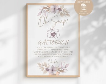 Tabliczka na księgę gości weselnych | Proszę zostawić nam wiadomość | Stojak na księgę gości | Tabliczka na księgę gości weselnych | Pobierz PDF A4