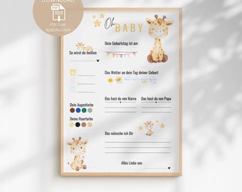 Profil gry „Baby Shower” do zgadywania | Gra „Baby Shower” do wypełnienia | Życzenia i porady dla niemowląt | Pobierz plik PDF