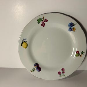 Vintage BIA International Cordon Bleu Salad Luncheon Plate Fruits Orchard 8.5”