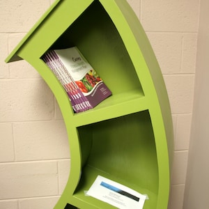 Handmade 6FT curved bookshelf,choose color below image 2