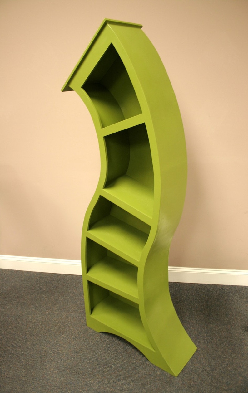 Handmade 6FT curved bookshelf,choose color below image 3