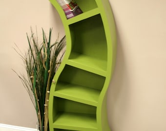 Handmade 6FT curved bookshelf,choose color below