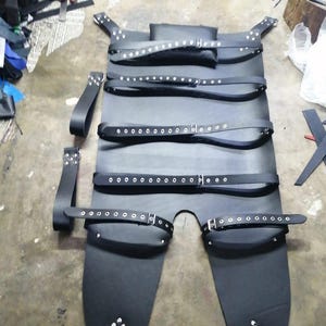 Leather swing sling with leather straps