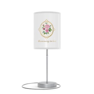 Floral Table Lamp with Stand, Vintage Home Decor, LED Lamp for Bedroom and Living Room, Gifts for Her, Home Lighting Ideas, Flower Design