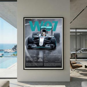Lewis Hamilton Monaco 2016 F1 Poster: Mercedes-AMG W07 (Digital Download)
